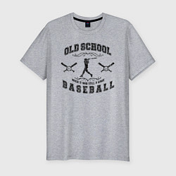 Футболка slim-fit OLD SCHOOL BASEBALL, цвет: меланж