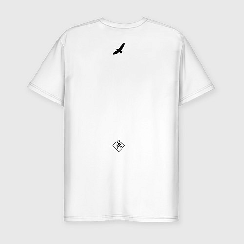 Мужская slim-футболка Одиночество длинной дистанции / Белый – фото 2