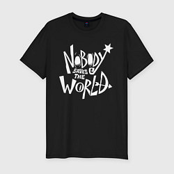 Футболка slim-fit Nobody Saves the World, цвет: черный