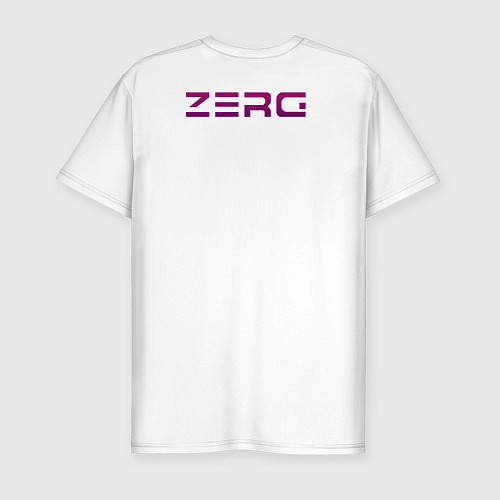 Мужская slim-футболка Zerg logo Purple / Белый – фото 2