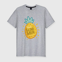 Мужская slim-футболка Сочное лето