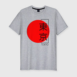 Мужская slim-футболка Tokyo иероглифами