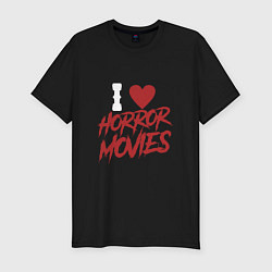 Мужская slim-футболка I Love Horror Movies