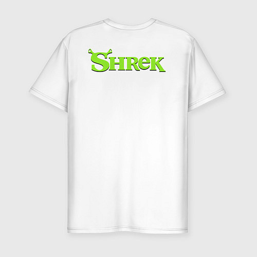 Мужская slim-футболка Shrek: Logo S / Белый – фото 2