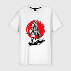 Мужская slim-футболка Воин-самурай