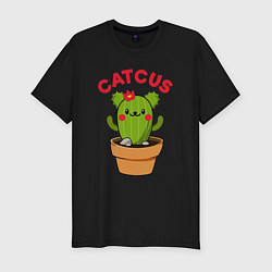 Мужская slim-футболка Catcus
