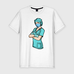 Мужская slim-футболка Медсестра Медработник Z