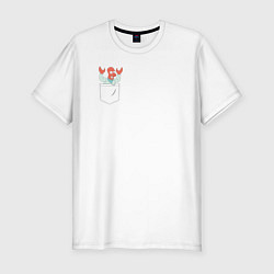 Футболка slim-fit Zoidberg карман, цвет: белый