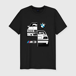 Футболка slim-fit BMW M3 E 36 БМВ М3 E 36, цвет: черный