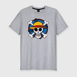 Мужская slim-футболка Пиратский знак из One Piece