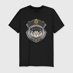 Футболка slim-fit CAT POLICE КОШАЧЬЯ ПОЛИЦИЯ Z, цвет: черный