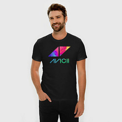 Футболка slim-fit AVICII RAIBOW, цвет: черный — фото 2