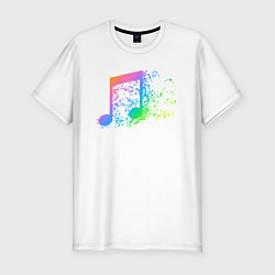 Футболка slim-fit I LOVE MUSIC DJ Z, цвет: белый