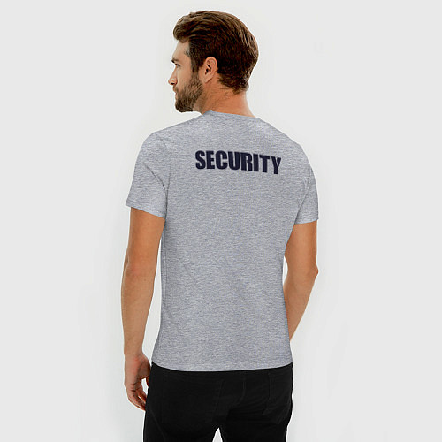 Мужская slim-футболка ОХРАНА SECURITY Z / Меланж – фото 4