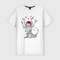Футболка slim-fit Крысиный шут, цвет: белый