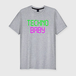 Футболка slim-fit Techno baby, цвет: меланж