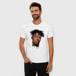 Футболка slim-fit 21 Savage, цвет: белый — фото 2