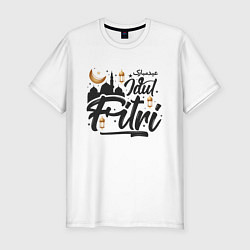Футболка slim-fit Праздник фонарей, цвет: белый