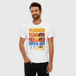 Футболка slim-fit SUMMER TIME, цвет: белый — фото 2