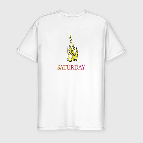 Мужская slim-футболка Twenty one pilots sai saturday / Белый – фото 2