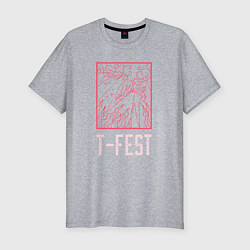 Футболка slim-fit T-FEST, цвет: меланж