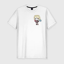 Футболка slim-fit Cute Anime Harley Quinn, цвет: белый
