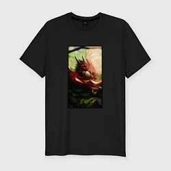 Мужская slim-футболка Дракоша