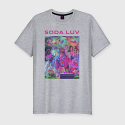 Футболка slim-fit SODA LUV, цвет: меланж