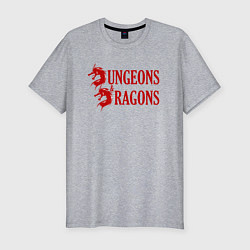 Футболка slim-fit Dungeons and Dragons Драконы, цвет: меланж