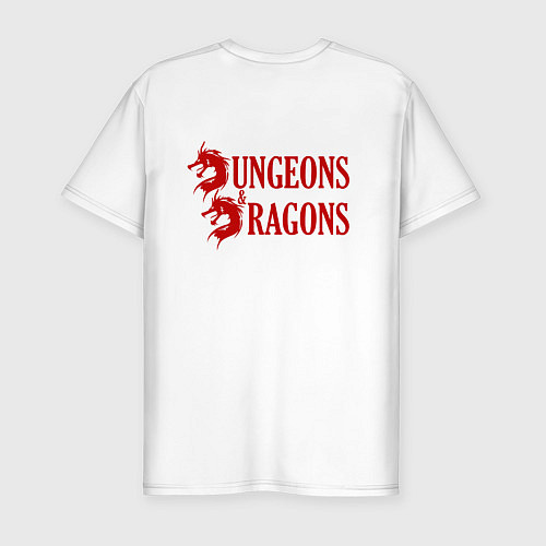 Мужская slim-футболка Dungeons and Dragons Драконы / Белый – фото 2