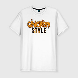 Футболка slim-fit Chicken Style, цвет: белый