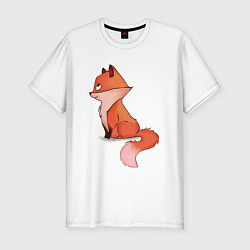 Мужская slim-футболка Милый лис