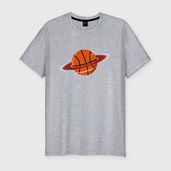 Мужская slim-футболка Basketball Planet