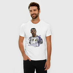 Футболка slim-fit Cristiano Ronaldo Manchester United Portugal, цвет: белый — фото 2