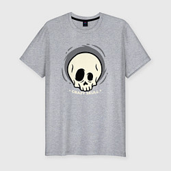 Футболка slim-fit Crazy skull, цвет: меланж