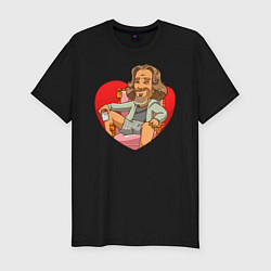 Мужская slim-футболка В сердце
