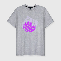 Мужская slim-футболка Мяч - Волейбол
