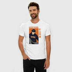 Футболка slim-fit Тобио Кагеяма Haikyuu!!, цвет: белый — фото 2