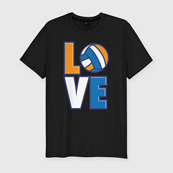 Футболка slim-fit Love Volleyball, цвет: черный