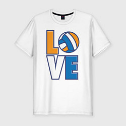 Мужская slim-футболка Love Volleyball