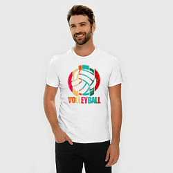 Футболка slim-fit Волейбол, цвет: белый — фото 2
