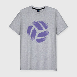 Футболка slim-fit Мяч - Волейбол, цвет: меланж
