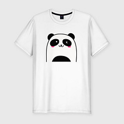 Мужская slim-футболка Милая панда