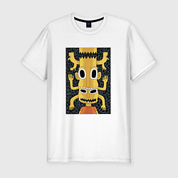 Футболка slim-fit Acid Bart, цвет: белый