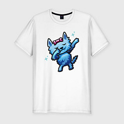 Футболка slim-fit Dab Cat, цвет: белый