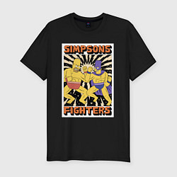 Футболка slim-fit Simpsons fighters, цвет: черный