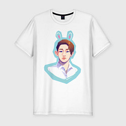 Мужская slim-футболка Bunny wonho