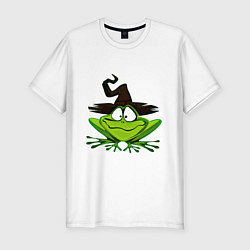 Футболка slim-fit Ведьмина лягушка, цвет: белый