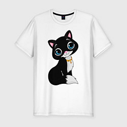 Мужская slim-футболка Домашняя кошечка