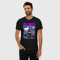 Футболка slim-fit PUBG NEON ПУБГ НЕОН Z, цвет: черный — фото 2